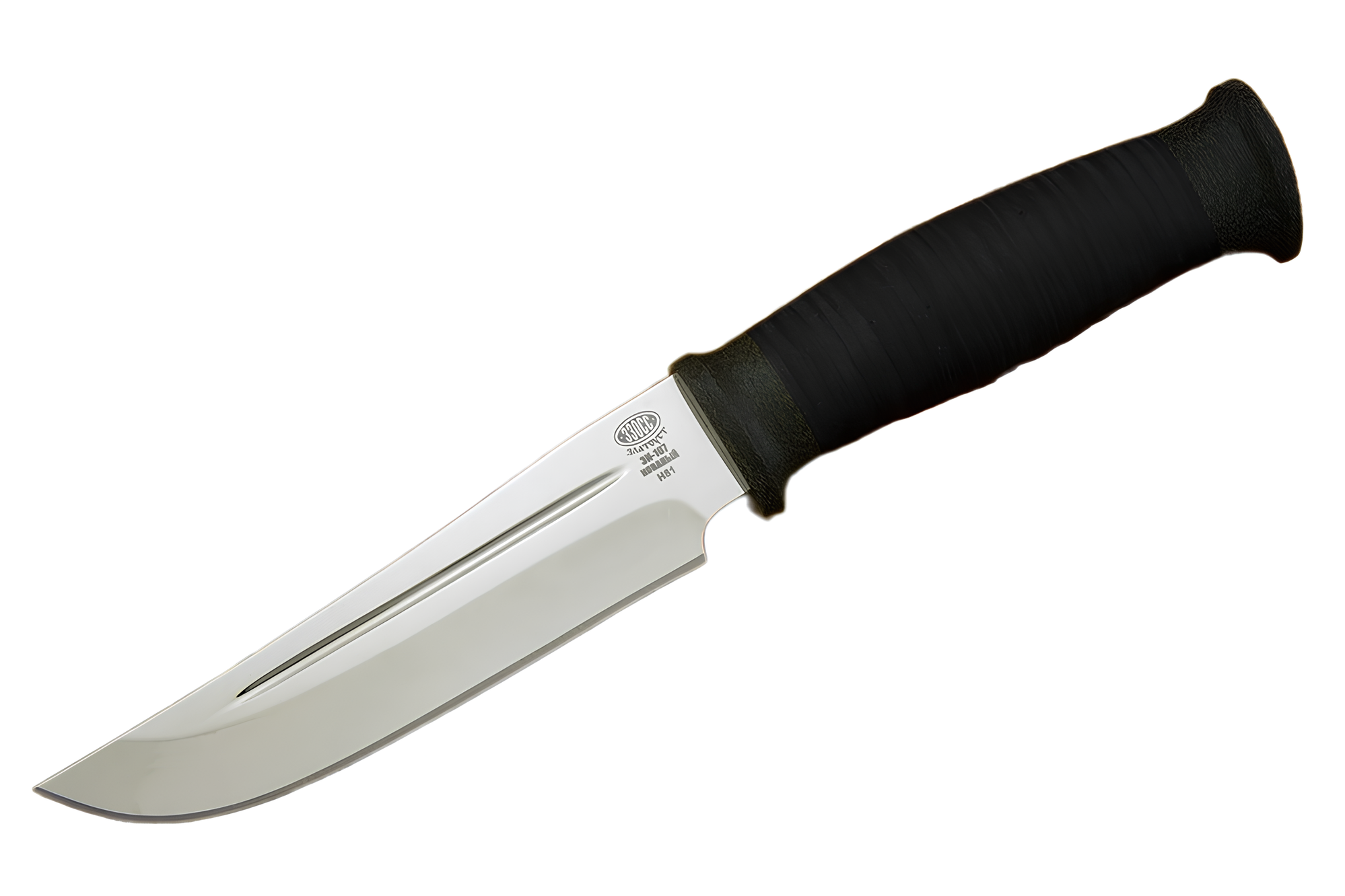 Нож туристич. Н81, ст.ЭИ-107, текстолит,кожа