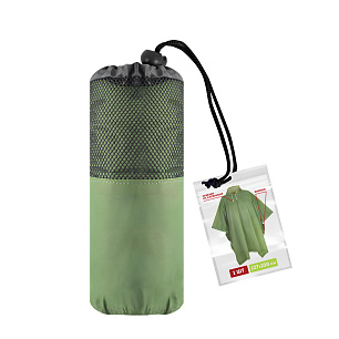 Дождевик «ПОНЧО» EVA, зеленый, с чехлом Komfi